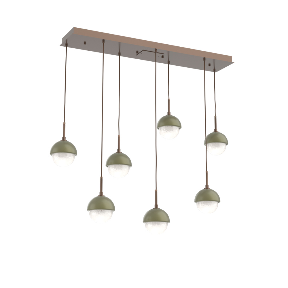 Cabochon Linear 7pc Multi-Pendant