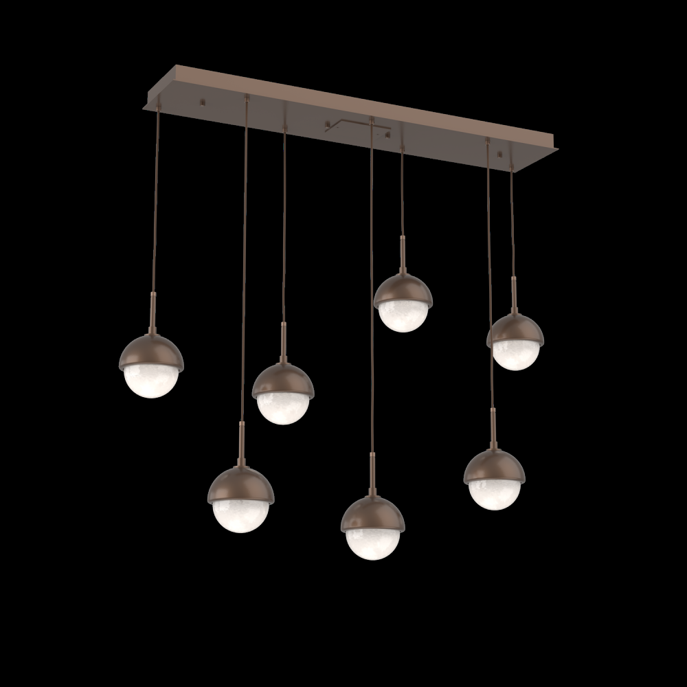 Cabochon Linear 7pc Multi-Pendant