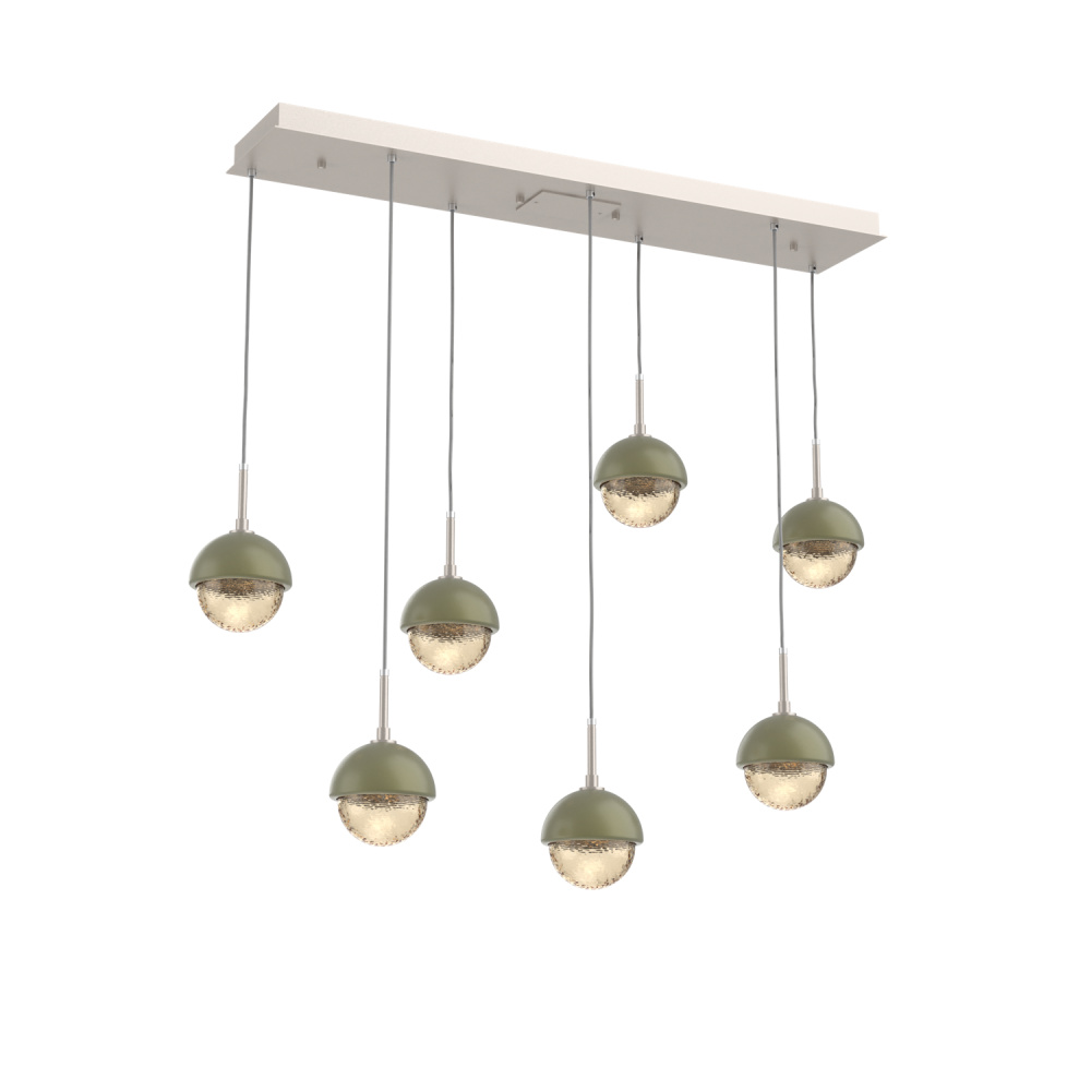 Cabochon Linear 7pc Multi-Pendant