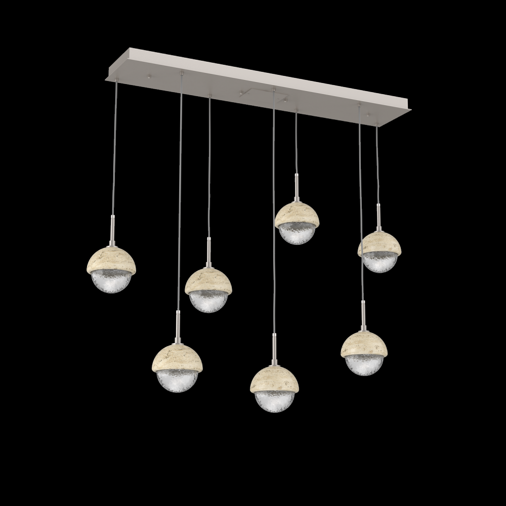 Cabochon Linear 7pc Multi-Pendant