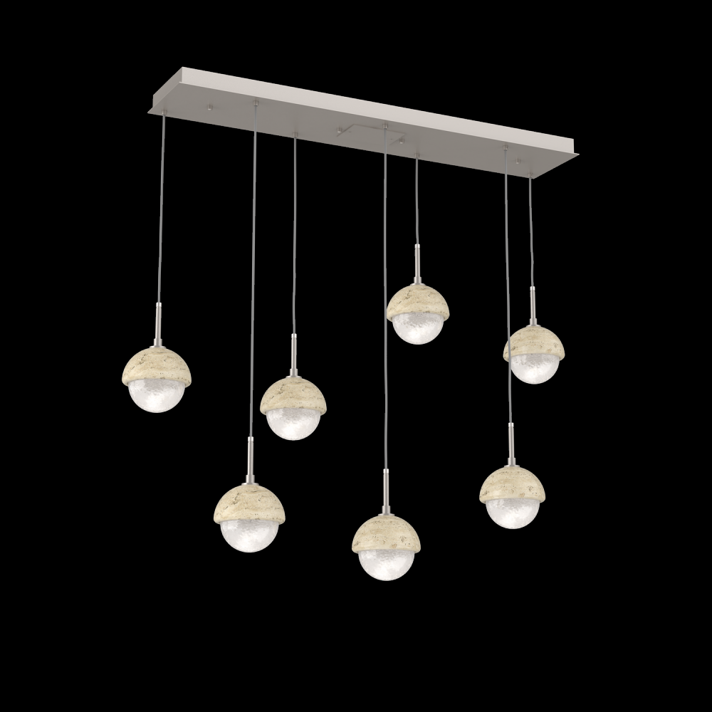 Cabochon Linear 7pc Multi-Pendant