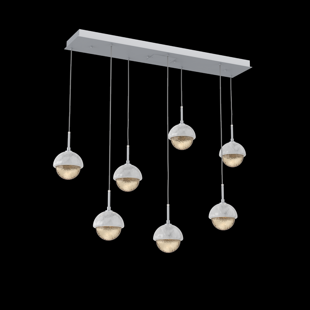 Cabochon Linear 7pc Multi-Pendant