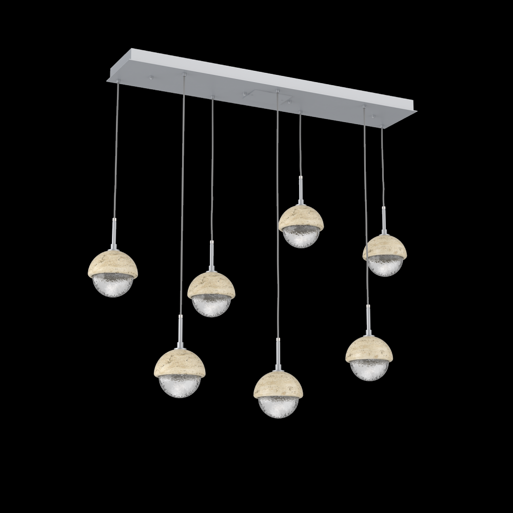 Cabochon Linear 7pc Multi-Pendant