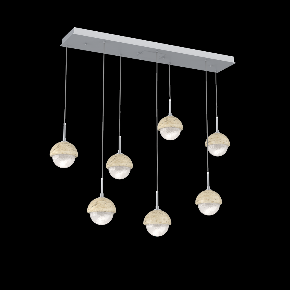 Cabochon Linear 7pc Multi-Pendant