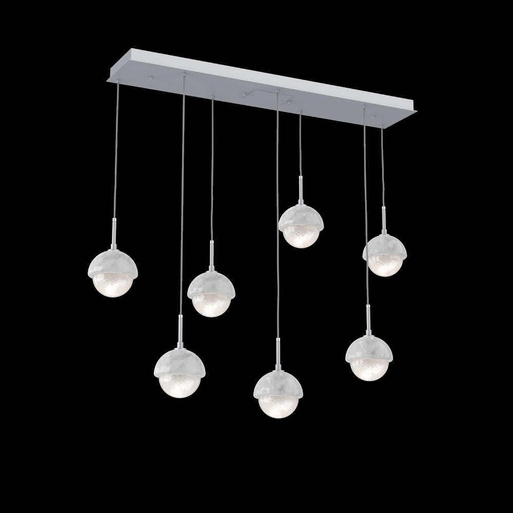 Cabochon Linear 7pc Multi-Pendant