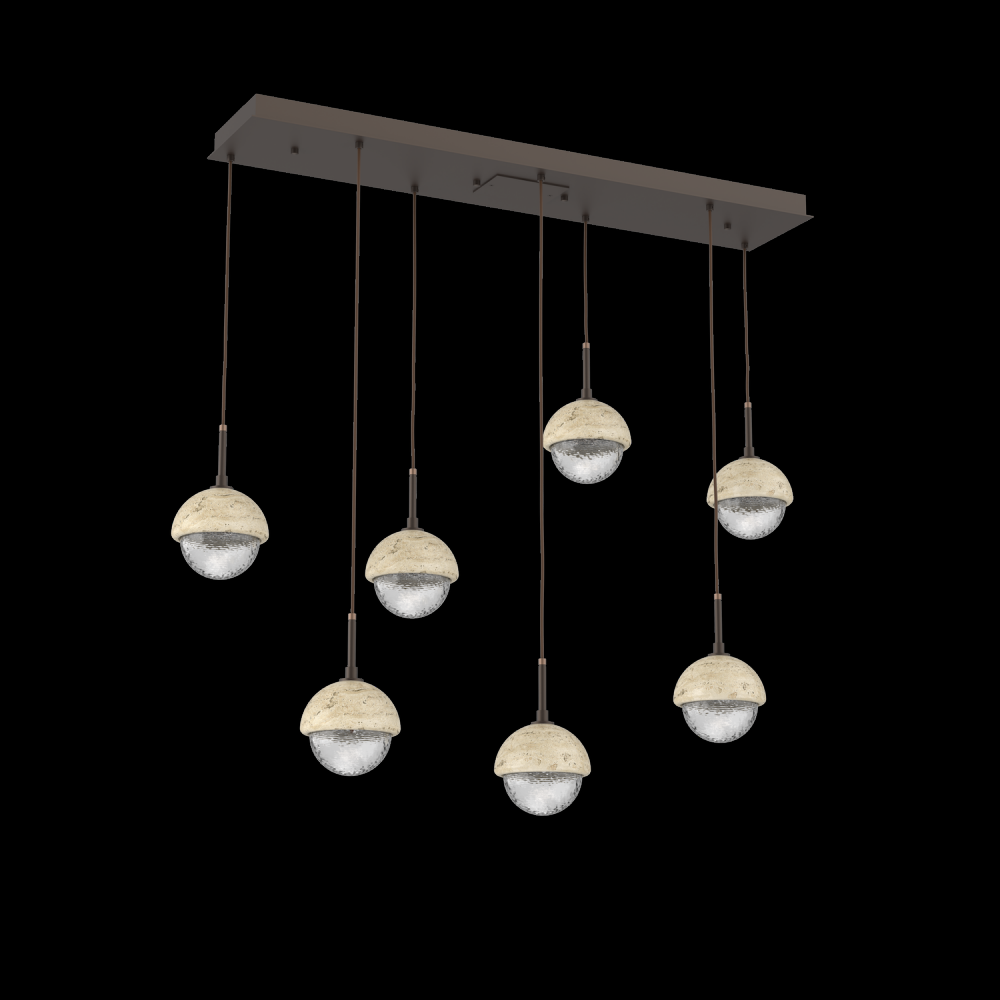 Cabochon Linear 7pc Multi-Pendant