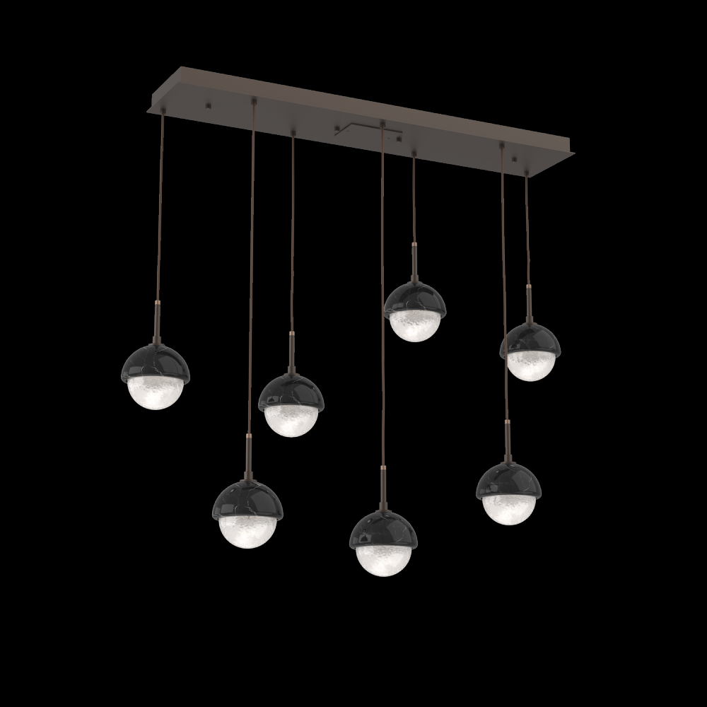 Cabochon Linear 7pc Multi-Pendant