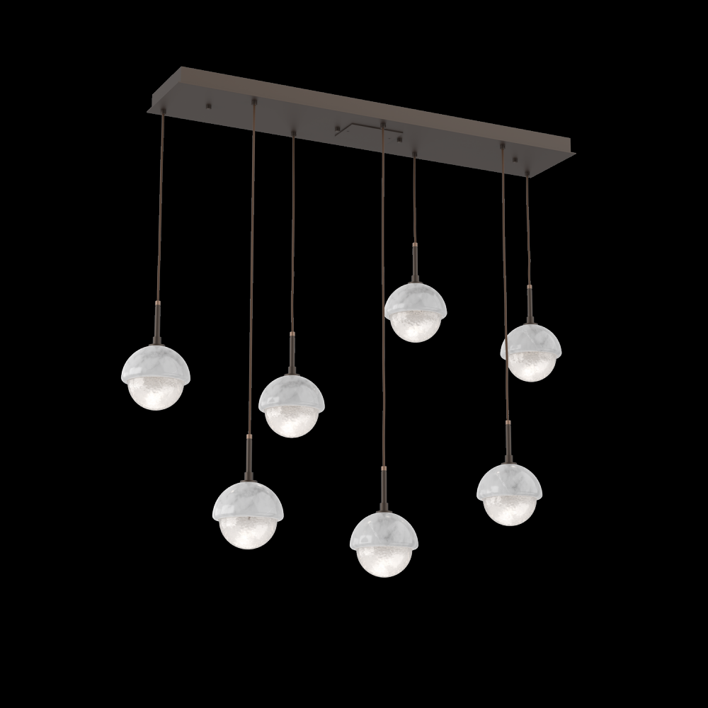 Cabochon Linear 7pc Multi-Pendant