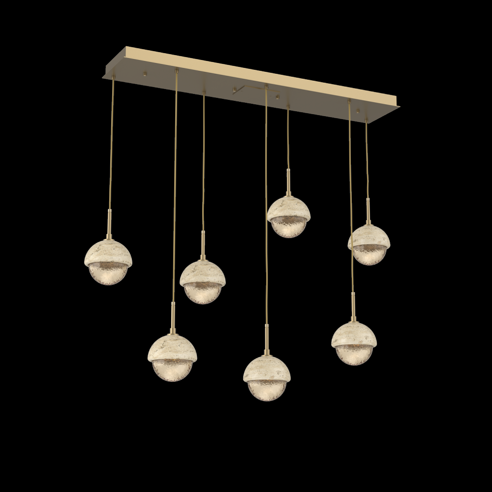 Cabochon Linear 7pc Multi-Pendant