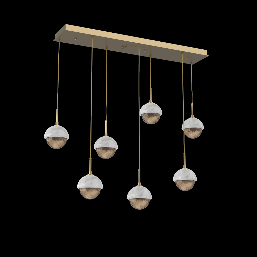 Cabochon Linear 7pc Multi-Pendant