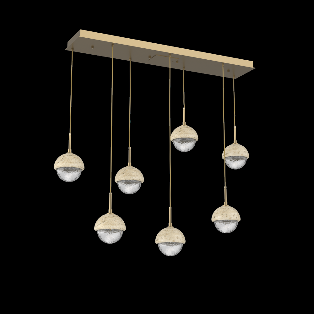 Cabochon Linear 7pc Multi-Pendant