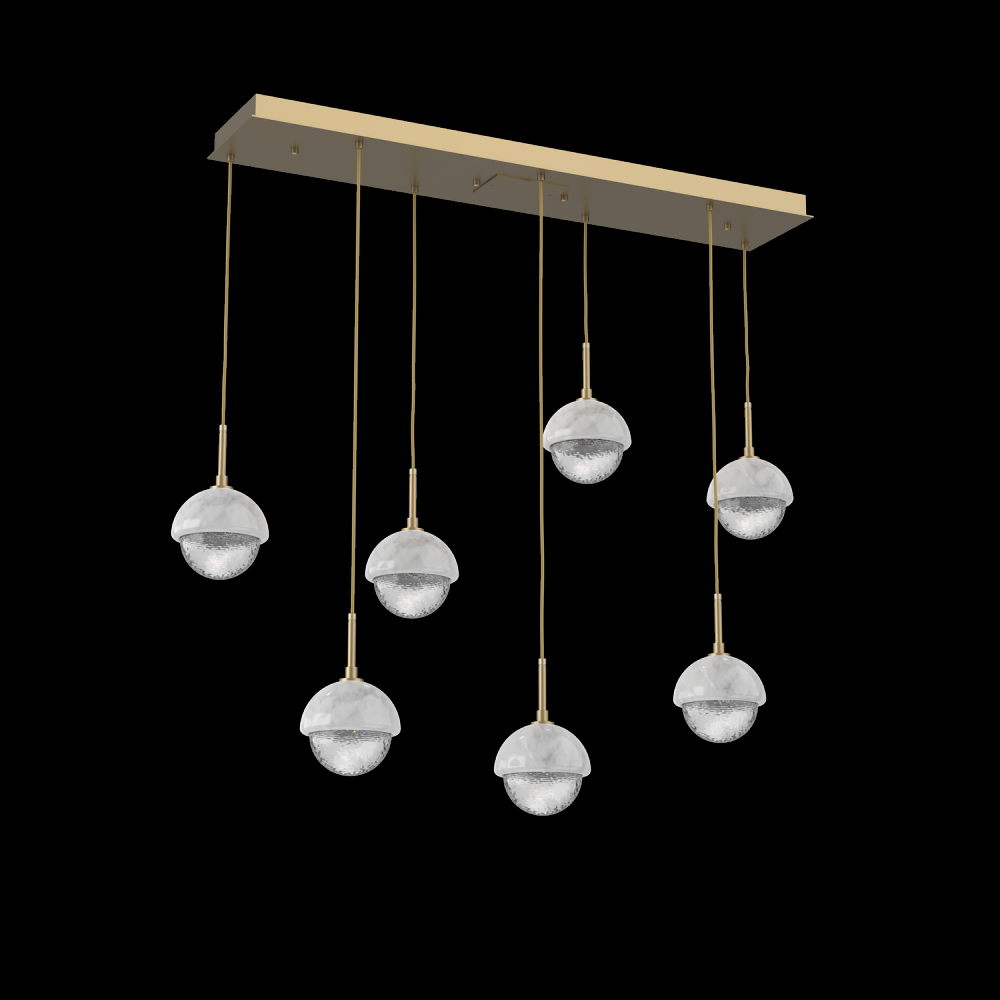 Cabochon Linear 7pc Multi-Pendant