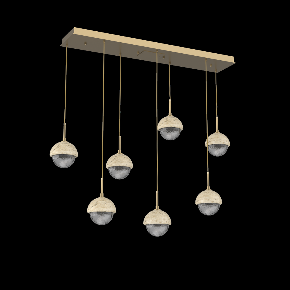 Cabochon Linear 7pc Multi-Pendant