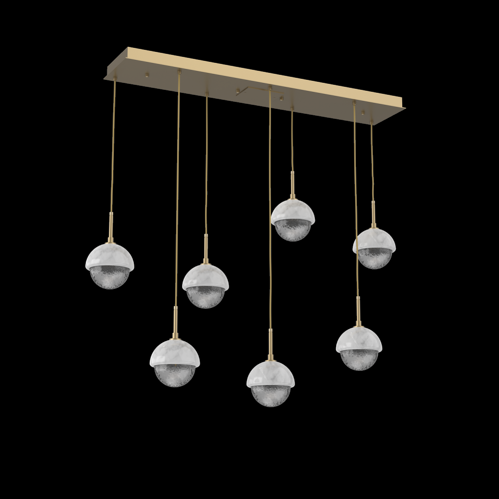 Cabochon Linear 7pc Multi-Pendant