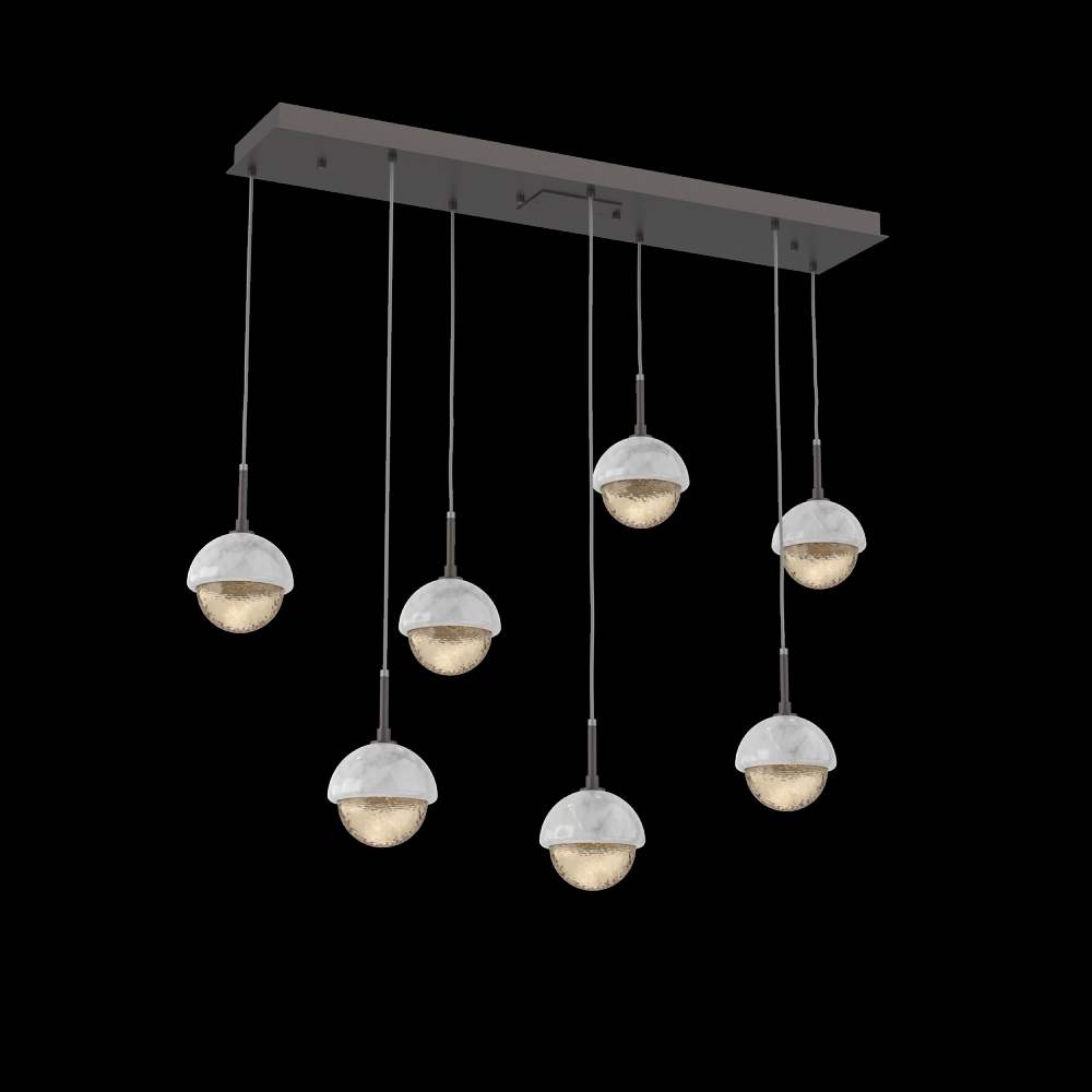 Cabochon Linear 7pc Multi-Pendant