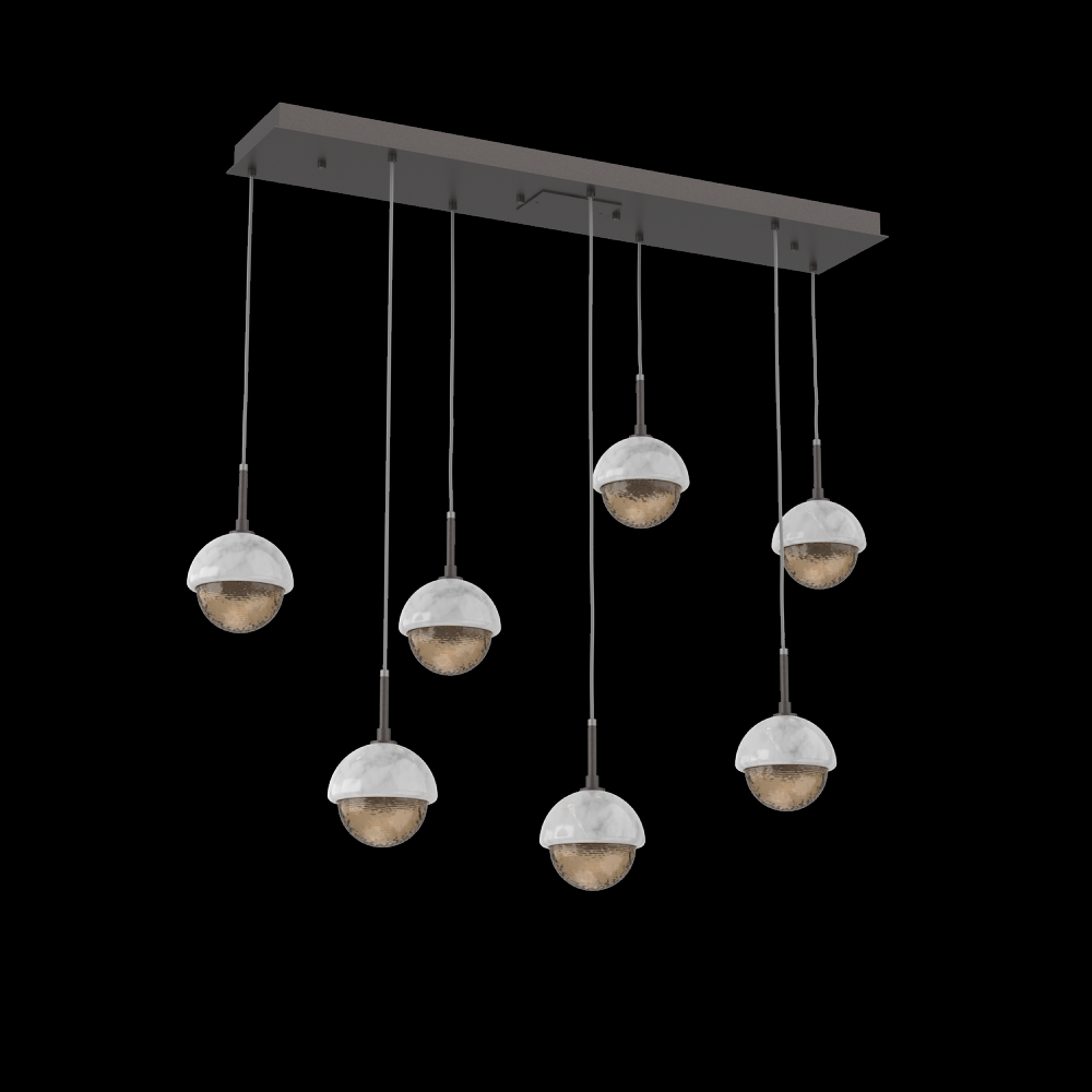 Cabochon Linear 7pc Multi-Pendant