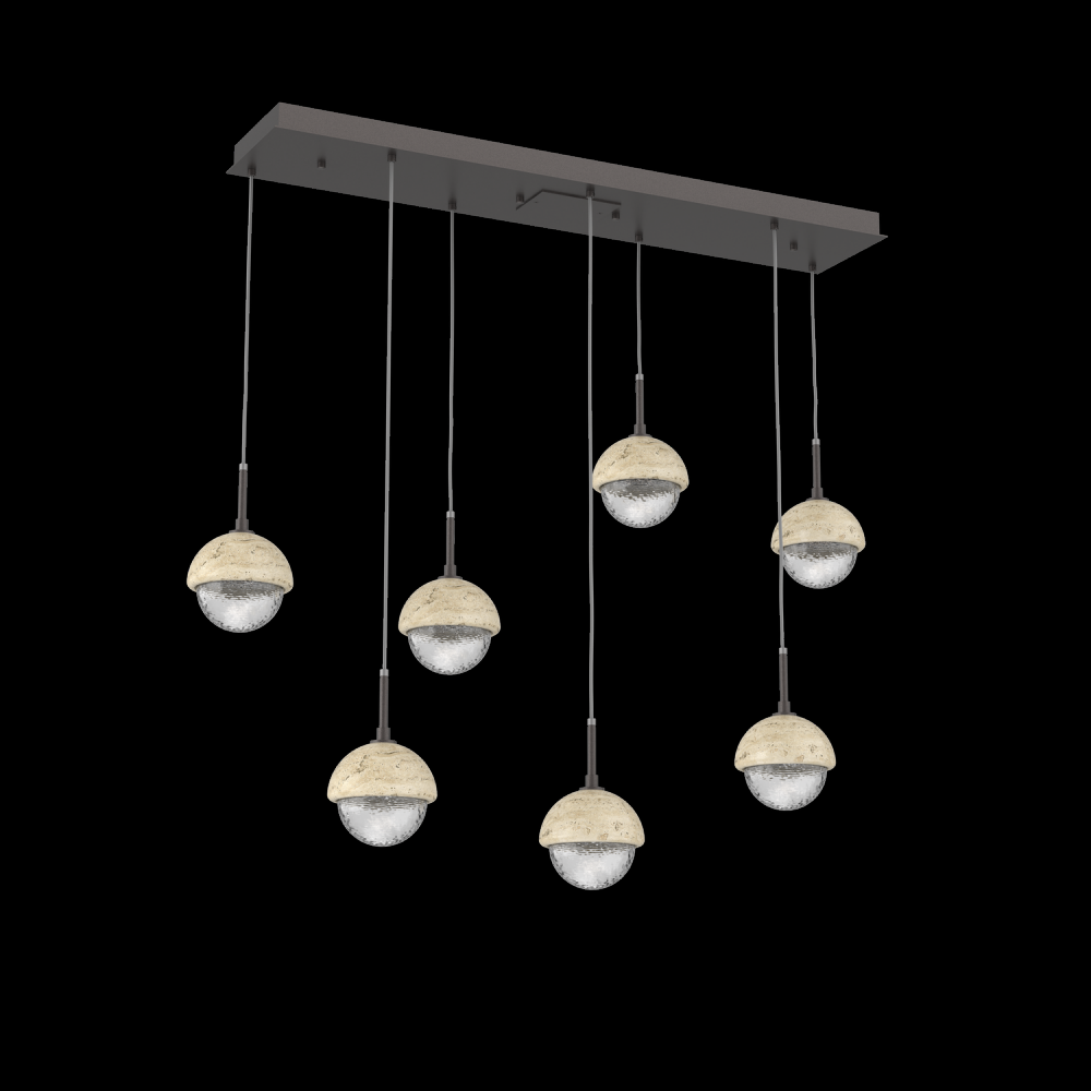 Cabochon Linear 7pc Multi-Pendant