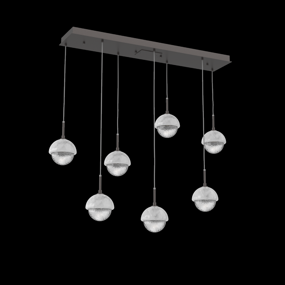 Cabochon Linear 7pc Multi-Pendant