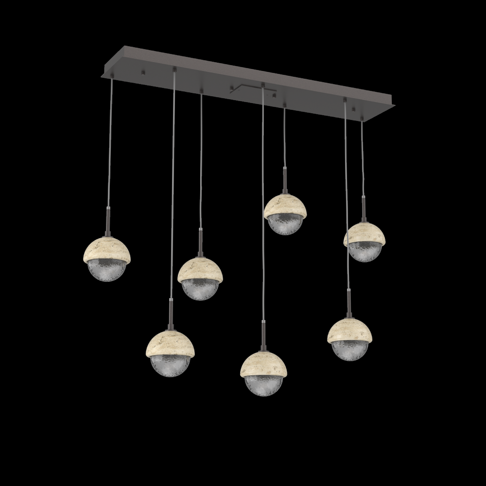 Cabochon Linear 7pc Multi-Pendant