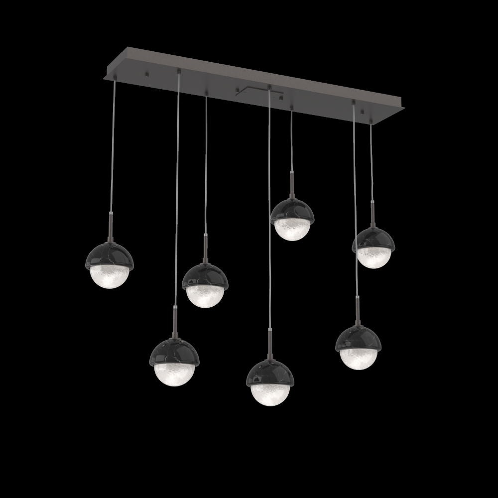 Cabochon Linear 7pc Multi-Pendant