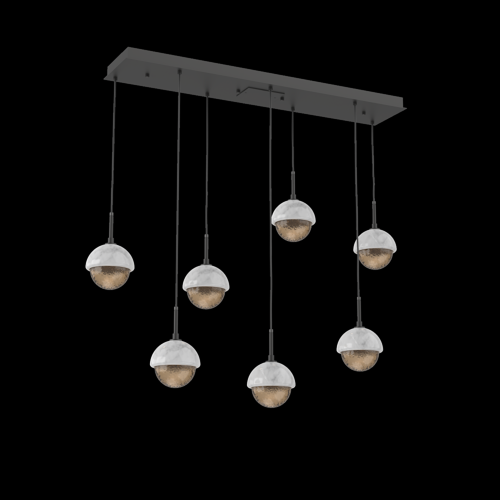 Cabochon Linear 7pc Multi-Pendant