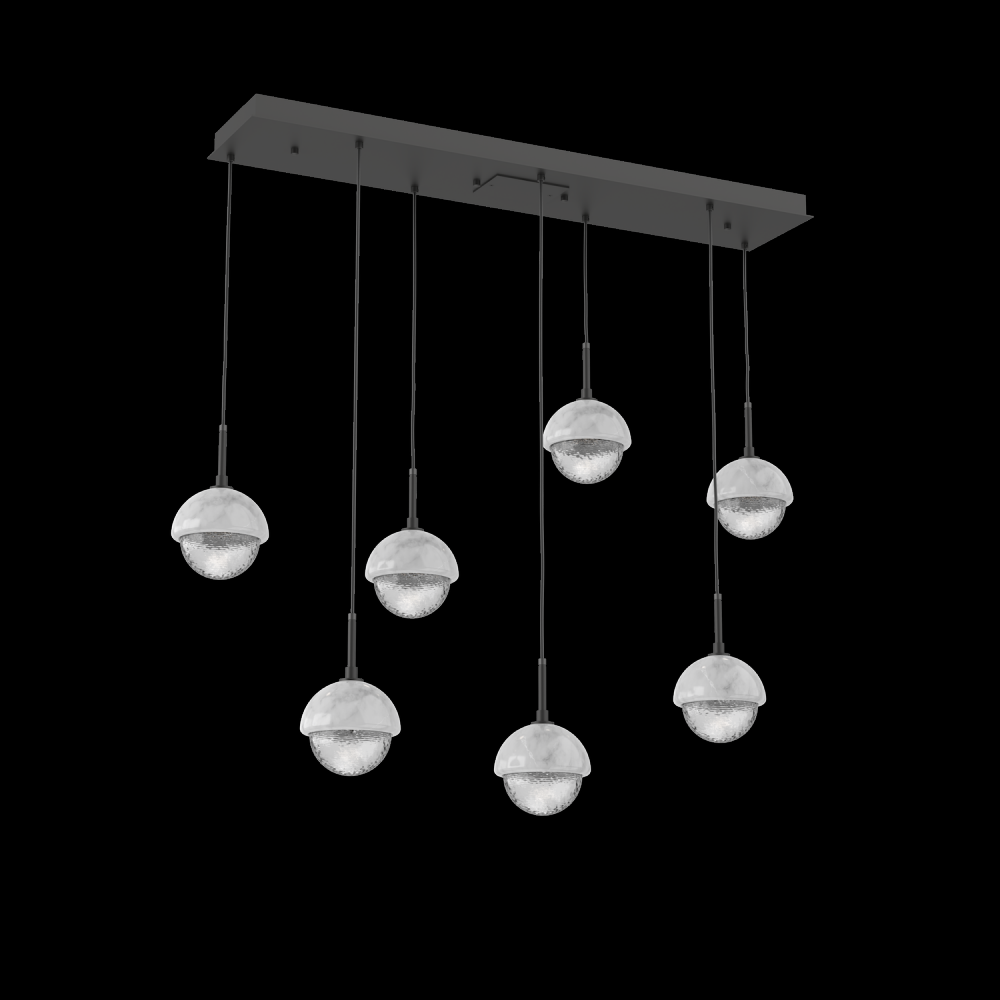 Cabochon Linear 7pc Multi-Pendant