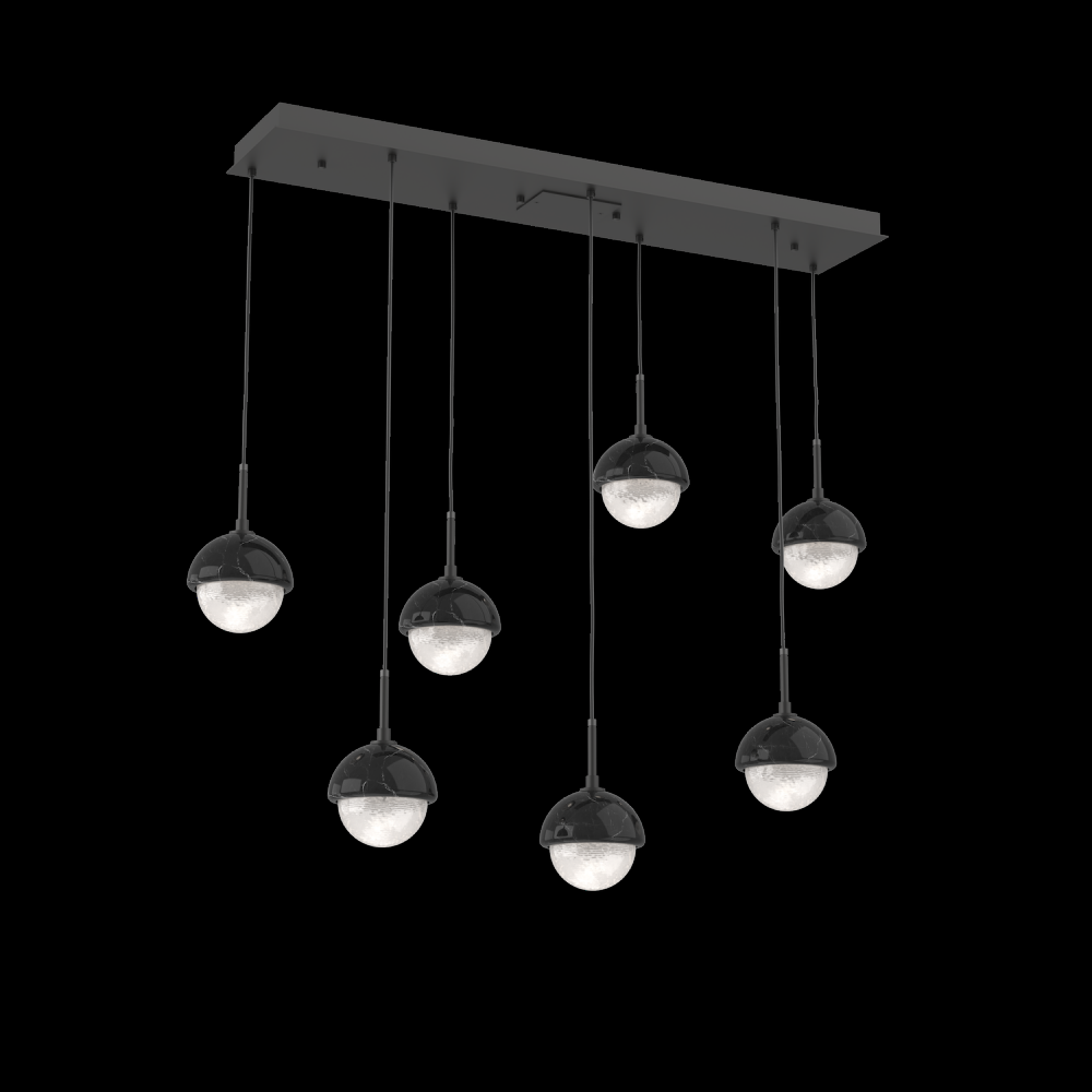 Cabochon Linear 7pc Multi-Pendant