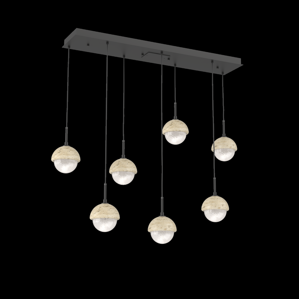 Cabochon Linear 7pc Multi-Pendant