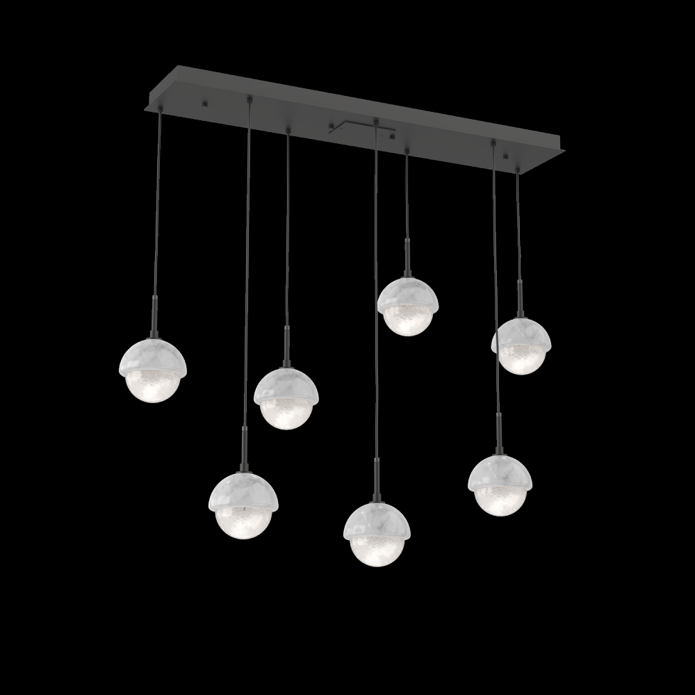 Cabochon Linear 7pc Multi-Pendant