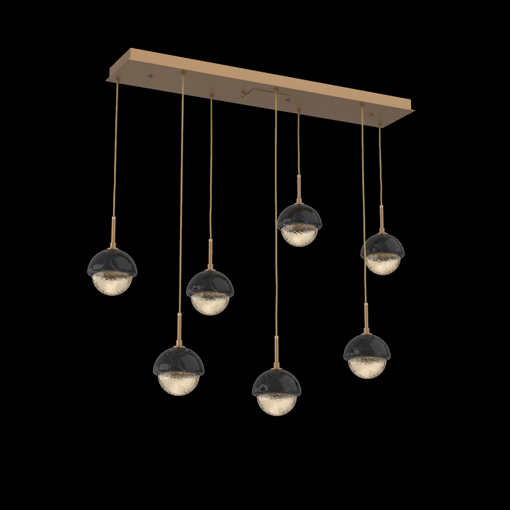 Cabochon Linear 7pc Multi-Pendant