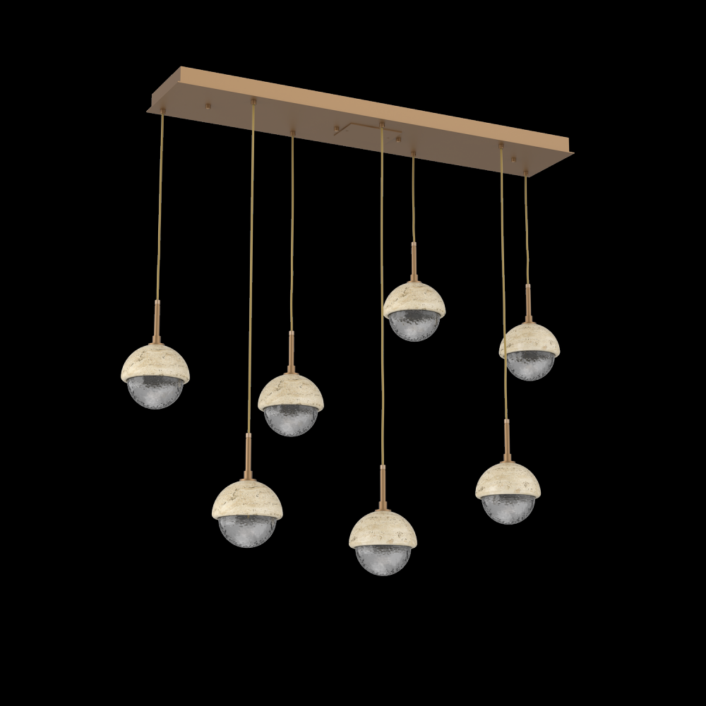 Cabochon Linear 7pc Multi-Pendant