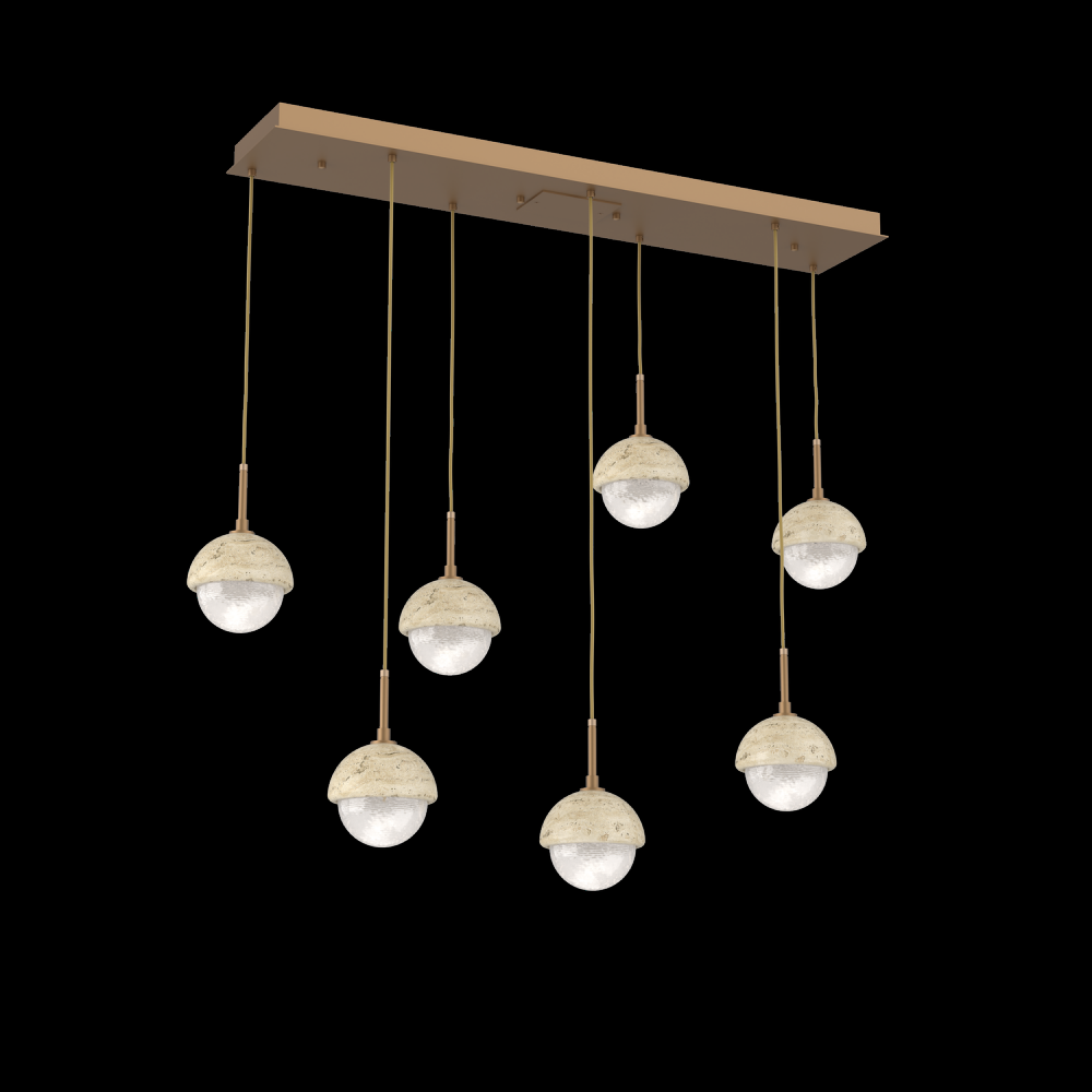 Cabochon Linear 7pc Multi-Pendant