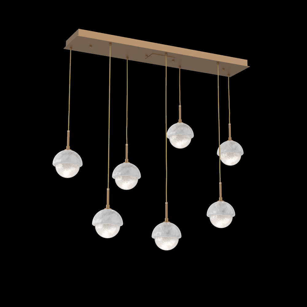 Cabochon Linear 7pc Multi-Pendant