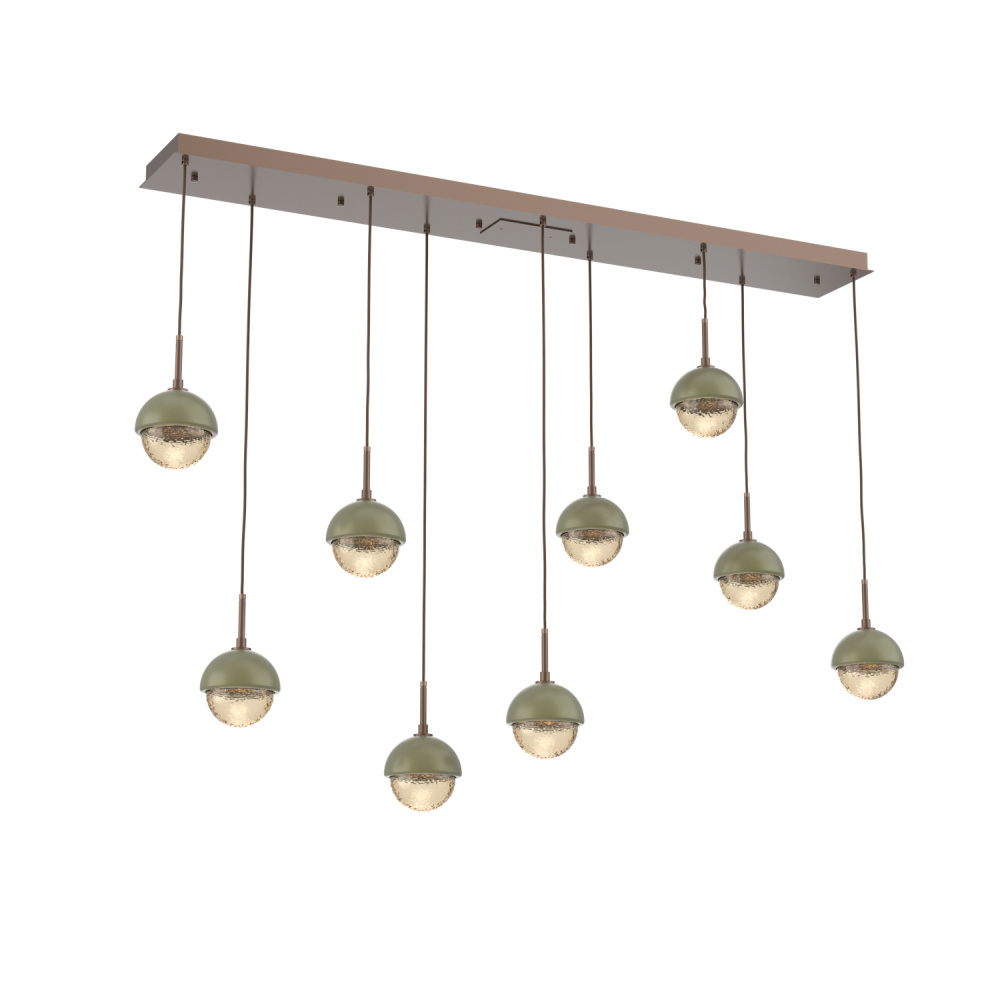 Cabochon Linear 9pc Multi-Pendant