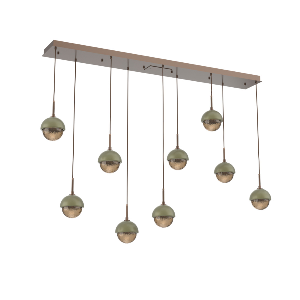 Cabochon Linear 9pc Multi-Pendant