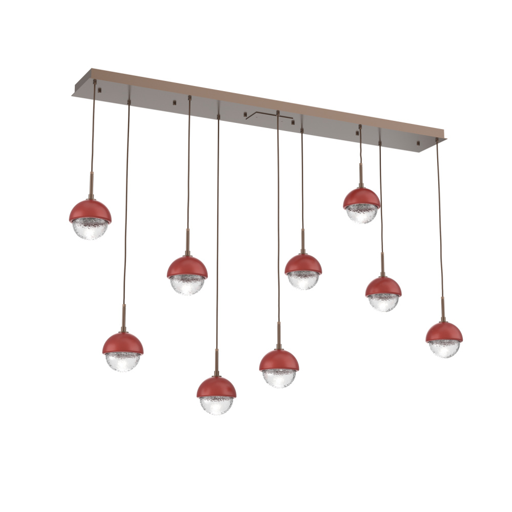 Cabochon Linear 9pc Multi-Pendant