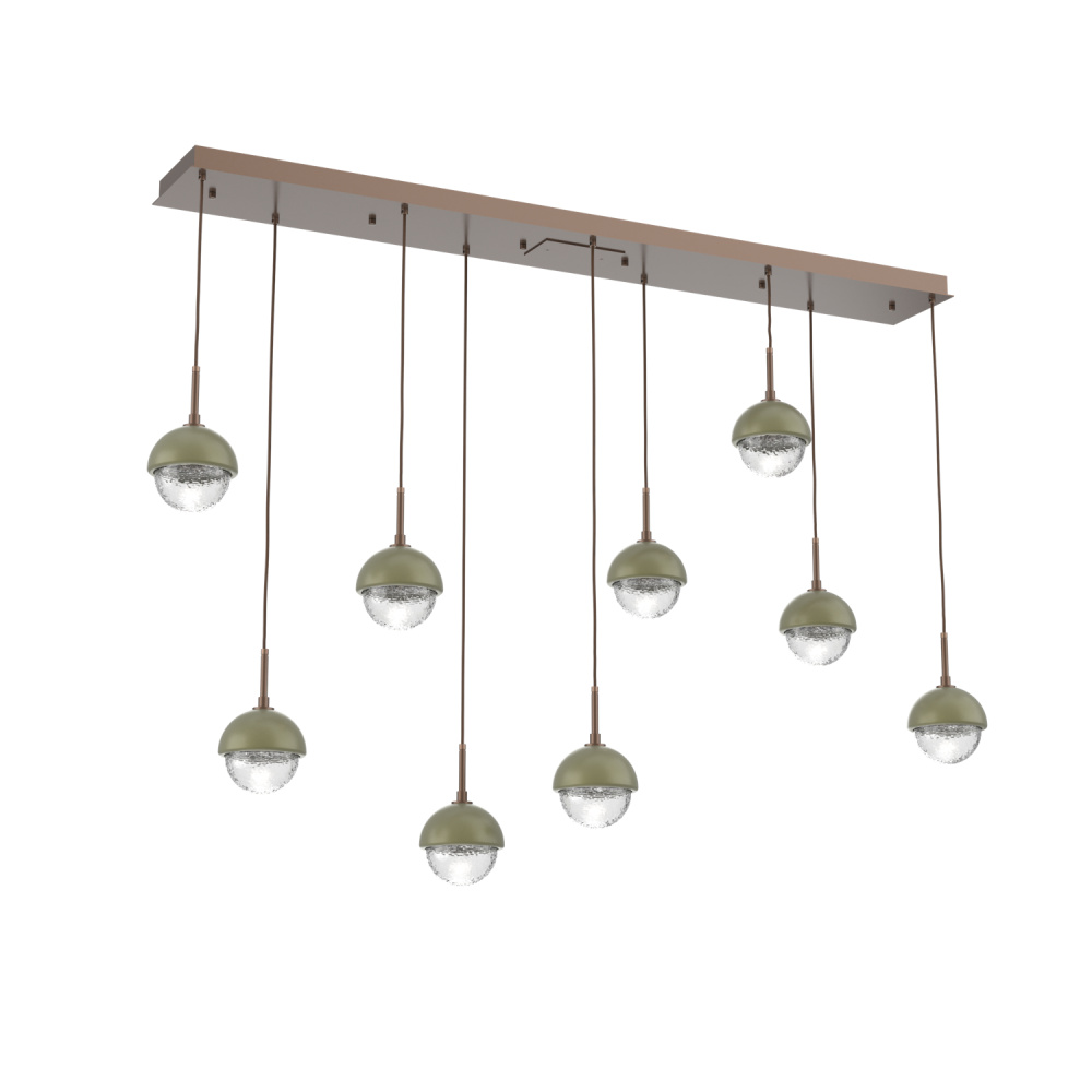 Cabochon Linear 9pc Multi-Pendant