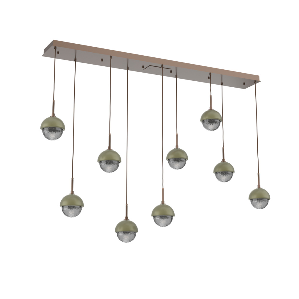 Cabochon Linear 9pc Multi-Pendant