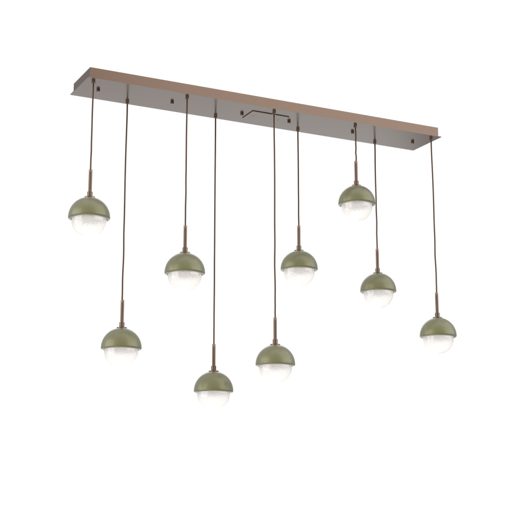 Cabochon Linear 9pc Multi-Pendant