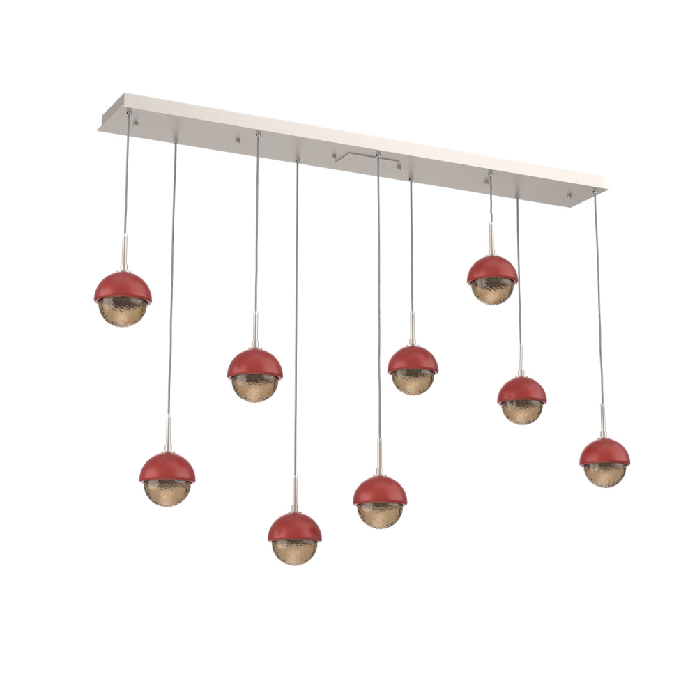 Cabochon Linear 9pc Multi-Pendant