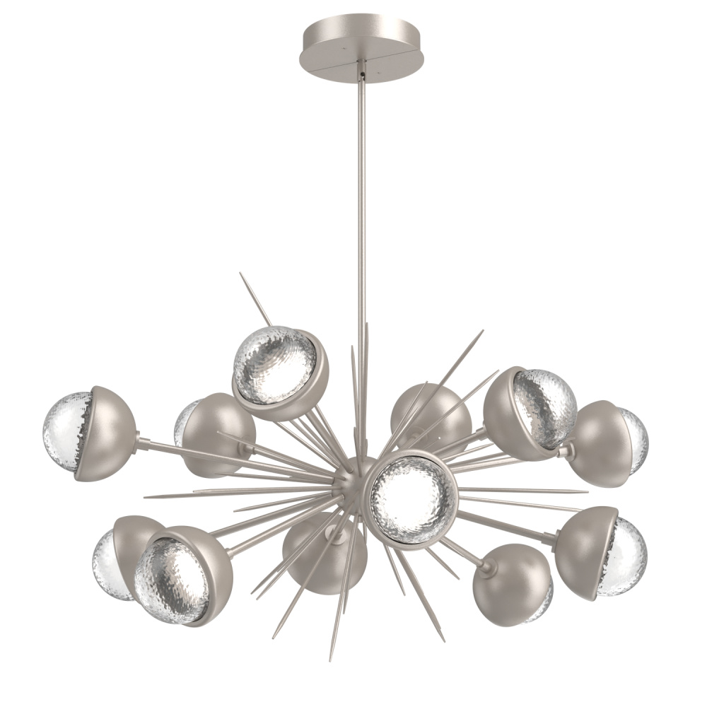 Cabochon Chandelier Large Pendant Beige Silver
