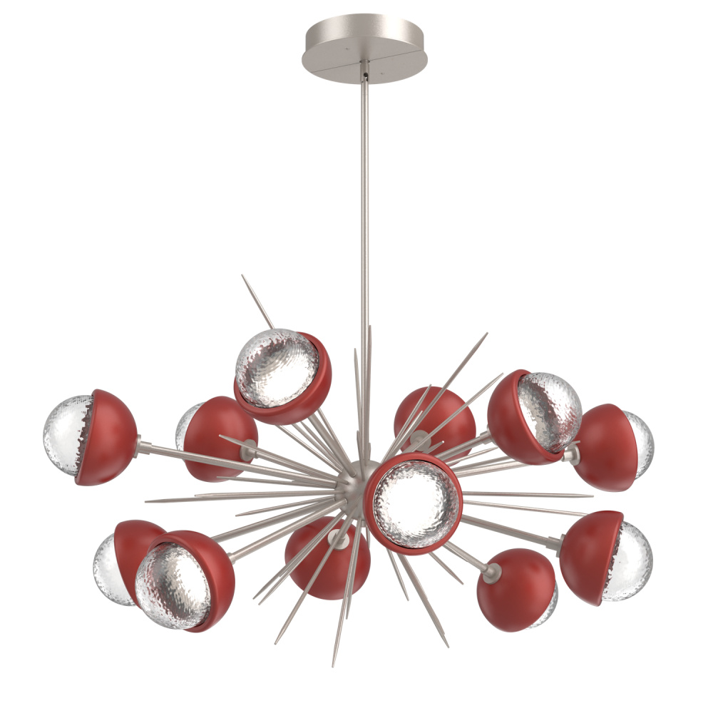 Cabochon Chandelier Large Pendant Beige Silver