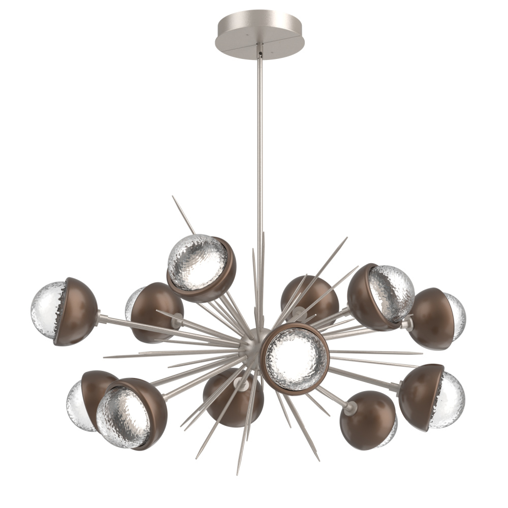 Cabochon Chandelier Large Pendant Beige Silver