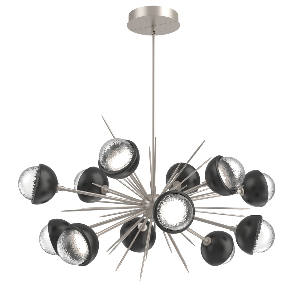 Cabochon Chandelier Large Pendant Beige Silver