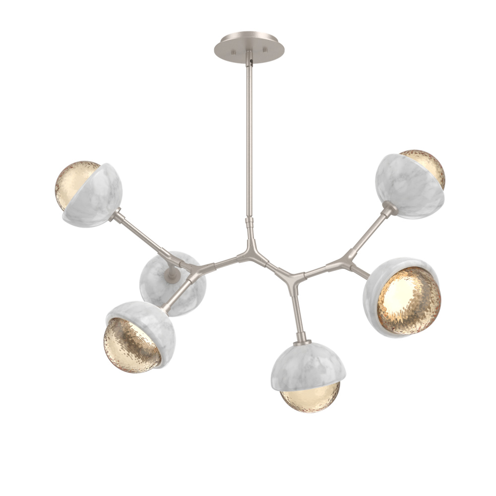 Cabochon Linear Suspension Light Billiard Light Beige Silver