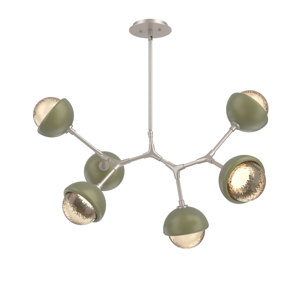 Cabochon Linear Suspension Light Billiard Light Beige Silver