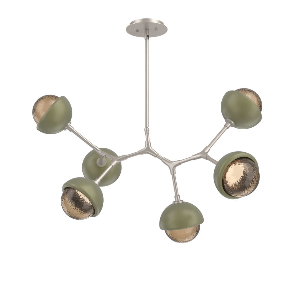 Cabochon Linear Suspension Light Billiard Light Beige Silver