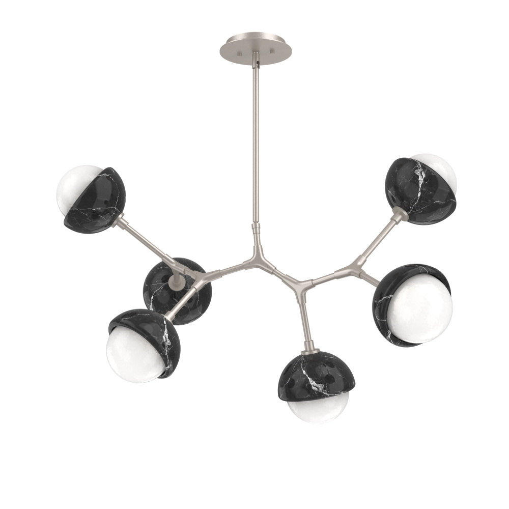 Cabochon Linear Suspension Light Billiard Light Beige Silver