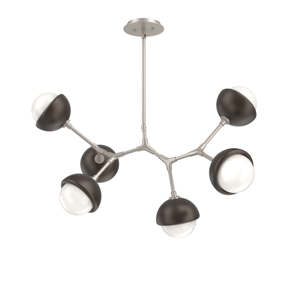 Cabochon Linear Suspension Light Billiard Light Beige Silver