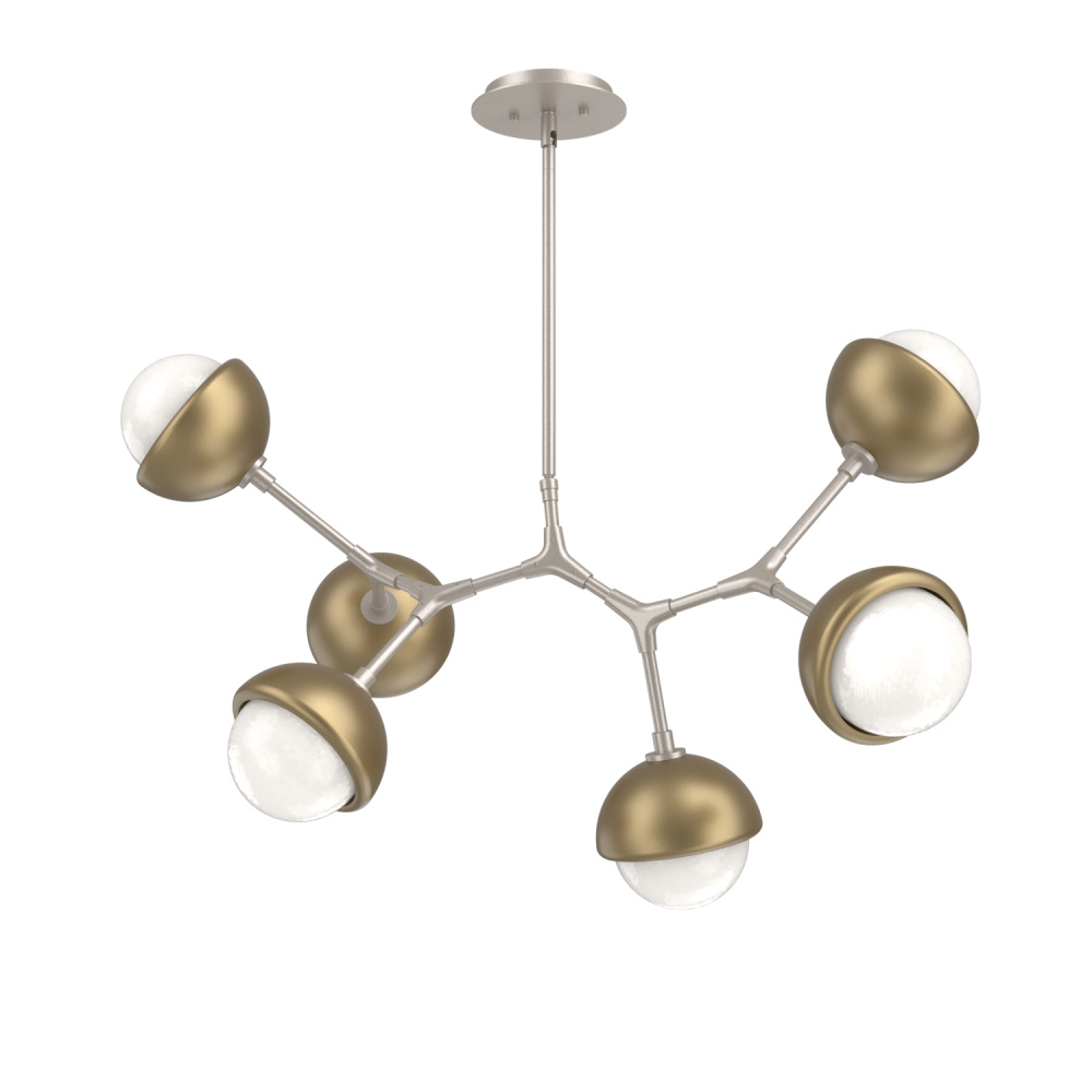 Cabochon Linear Suspension Light Billiard Light Beige Silver